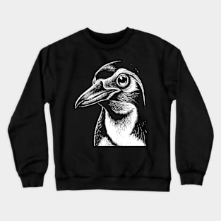 Penguin head art in linear style Crewneck Sweatshirt